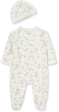 Little Me 100% Cotton Baby Girl Romper Set - Tag-Free & Footed!