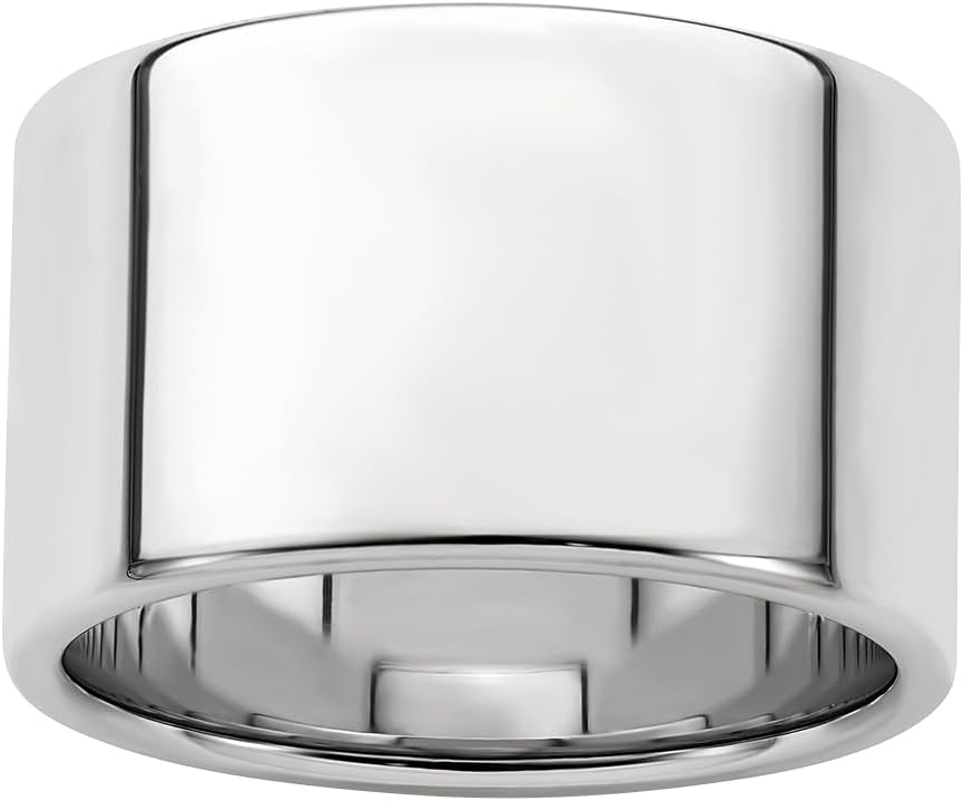 Elegant 12mm Sterling Silver Wedding Band Ring for All Occasions