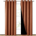 NICETOWN Burnt Orange Blackout Window Curtain Panels for Nurseries