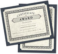 LUXPaper 9.5 in x 12 in Certificate Holders - Nautical Blue Linen