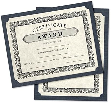 LUXPaper Nautical Blue Linen Certificate Holders for Awards