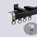 TIPIACE 78 Heavy-Duty Black Curtain Track