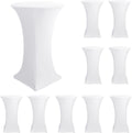 HolidayIdeas Cocktail Table Covers 10 Pack - Fitted Stretch Spandex
