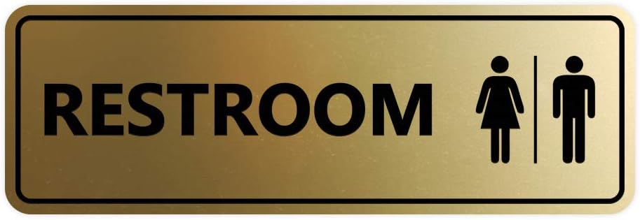 Standard All Gender Restroom Sign 5 Pack for Modern Spaces