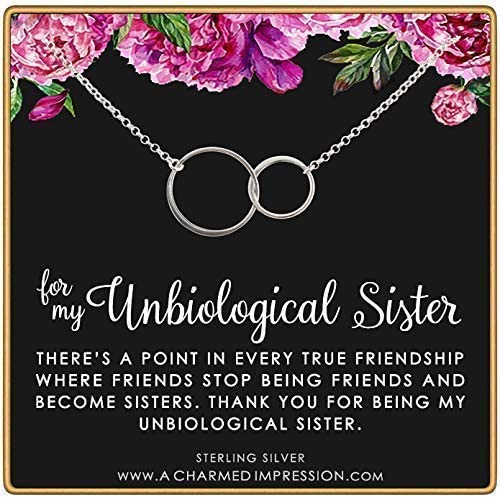 Best Friend Gifts for Women - Two Circles Necklace for Love