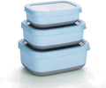 Leak Proof Salad Container Stainless Trio - Nesting Leakproof Set