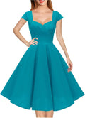 Hanpceirs Women's Cap Sleeve 1950s Retro Vintage Cocktail
