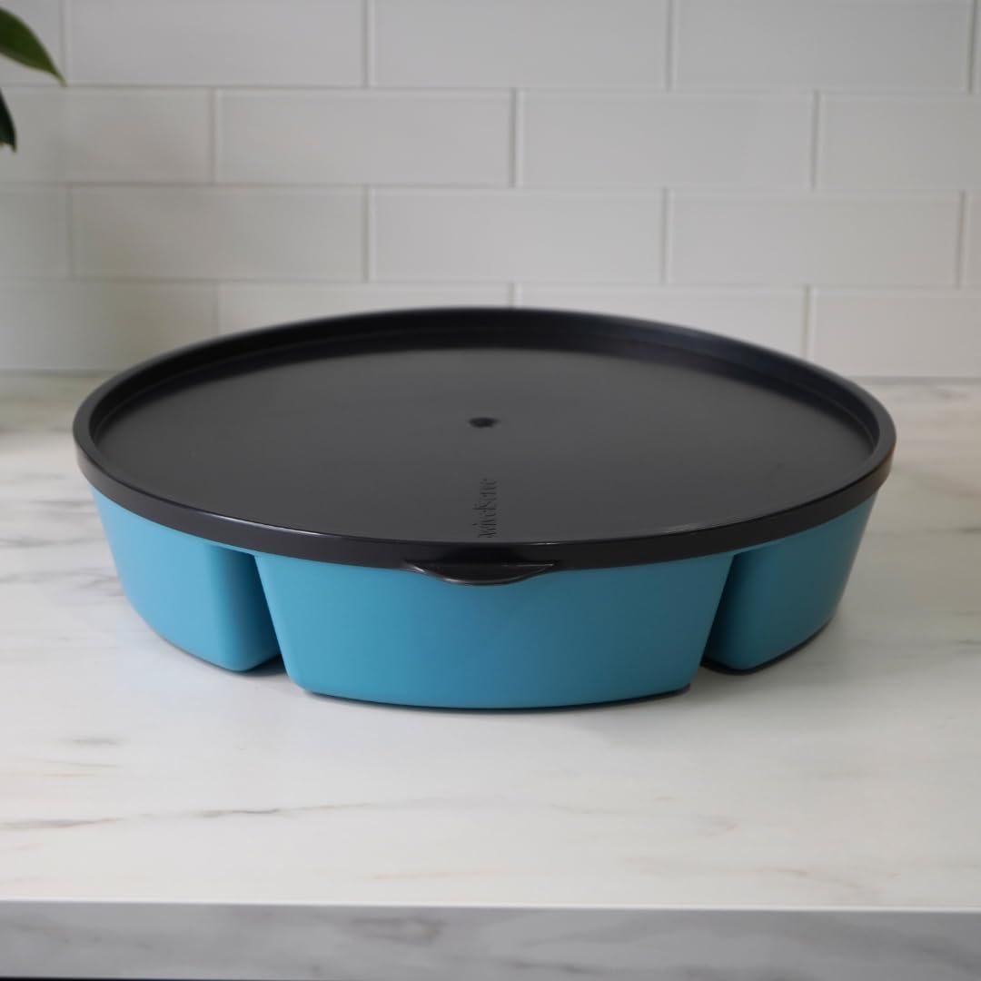 Heavy-Duty Divided Serving Tray with Leakproof Lid for Food