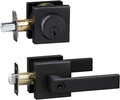 Front Door Lock Set Exterior Door Lock Set - Matte Black Deadbolt