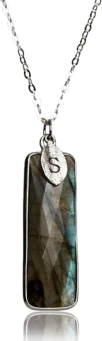 Susabella Rectangular Gemstone Necklace for Personalized Gifts