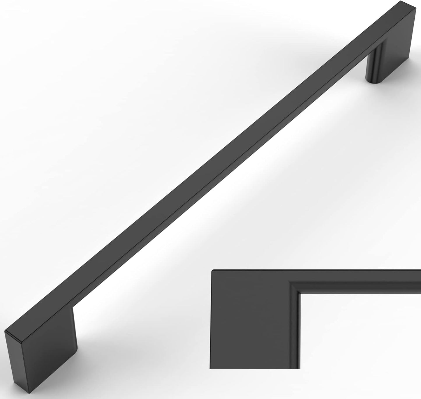 Amerdeco 6 Pack Matte Black Cabinet Pulls for Kitchen Use