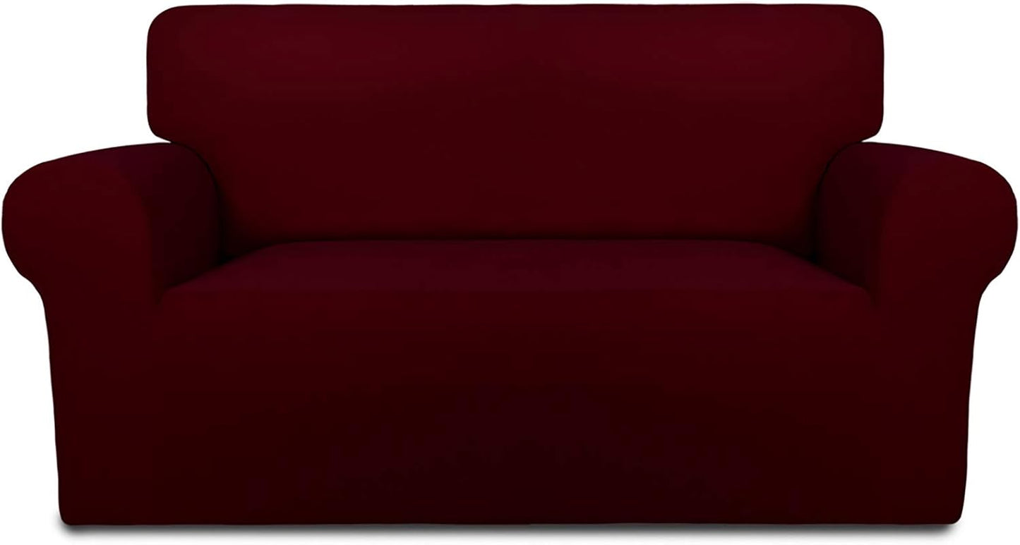 PureFit Super Stretch Sofa Slipcover for Loveseat, Wine Color