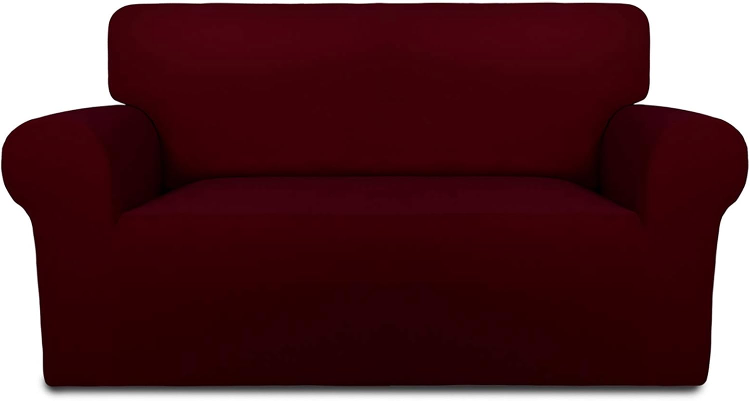 PureFit Super Stretch Sofa Slipcover for Loveseat, Wine Color