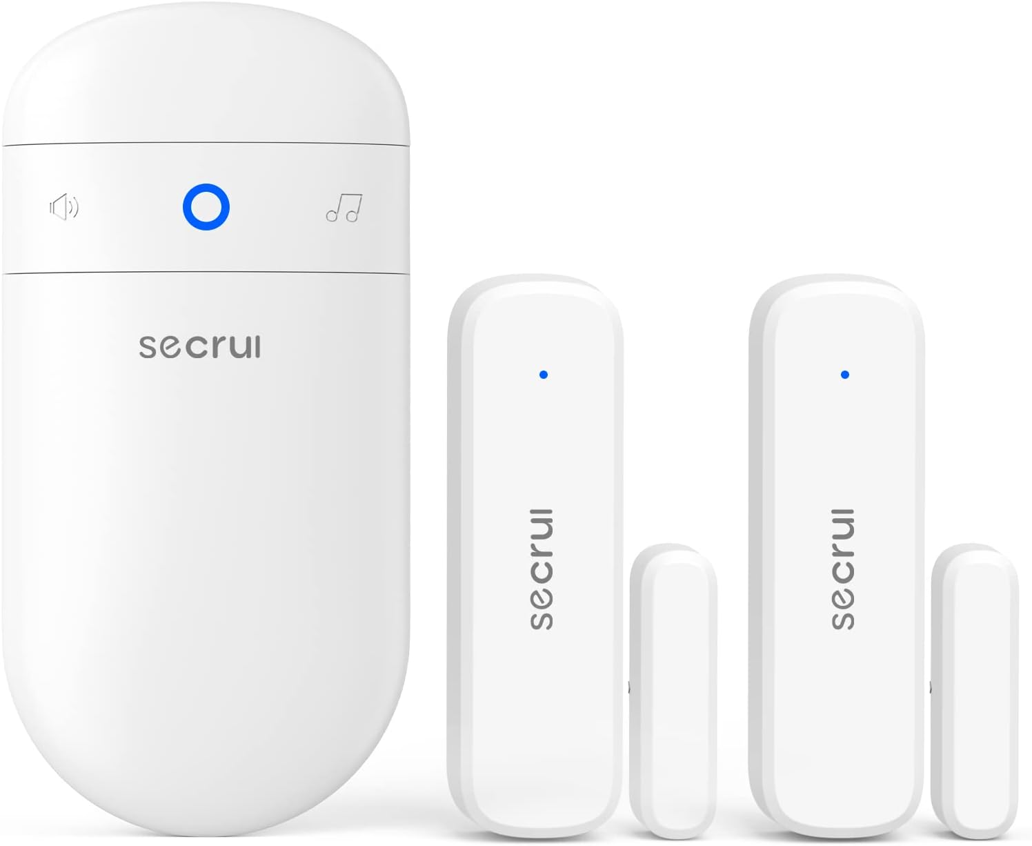 SECRUI Door Sensor Chime: 500ft Range, 52 Chimes, LED Indicators