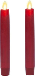 Luminara Flameless Taper Candles - Realistic LED Flicker (Pack of 2)