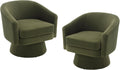 Modern Velvet Swivel Chairs Set - 360 Lounge Comfort