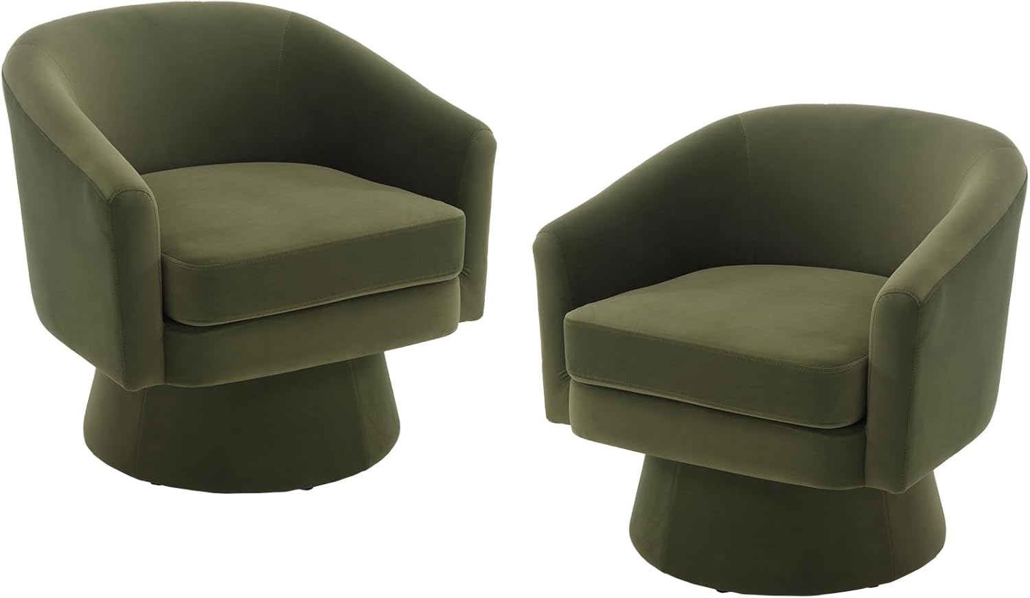 Modern Velvet Swivel Chairs Set - 360 Lounge Comfort