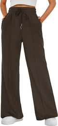 Womens Wide Leg Sweatpants Baggy Joggers - Warm Fall Travel Pants