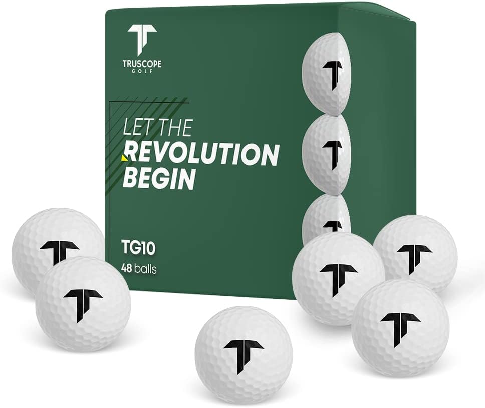 Truscope Super Soft White Golf Balls - Max Distance, Improved Game