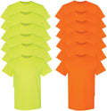 EVERYDAY TEES 12 Pack High Visibility Safety T Shirts - Durable Value