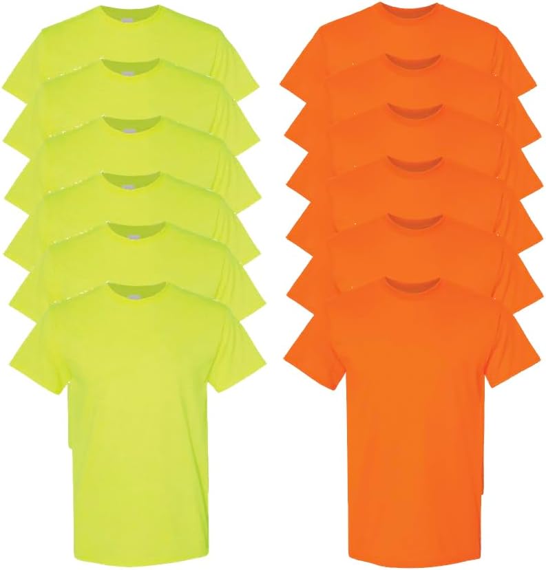 High Visibility Safety T Shirts 12 Pack for Construction Work