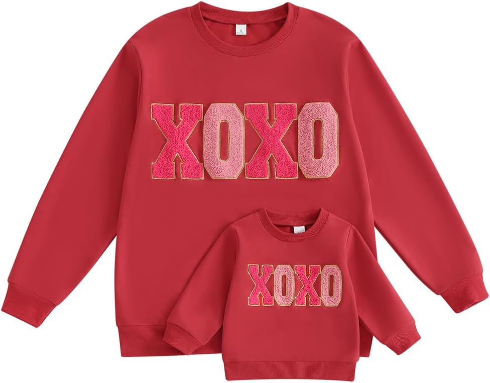 Adorable Mommy & Me Valentine's Sweatshirts by Pudcoco