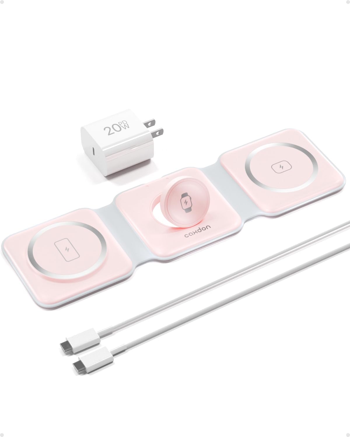 3-in-1 Wireless Charger for Magsafe: Portable Charging Station