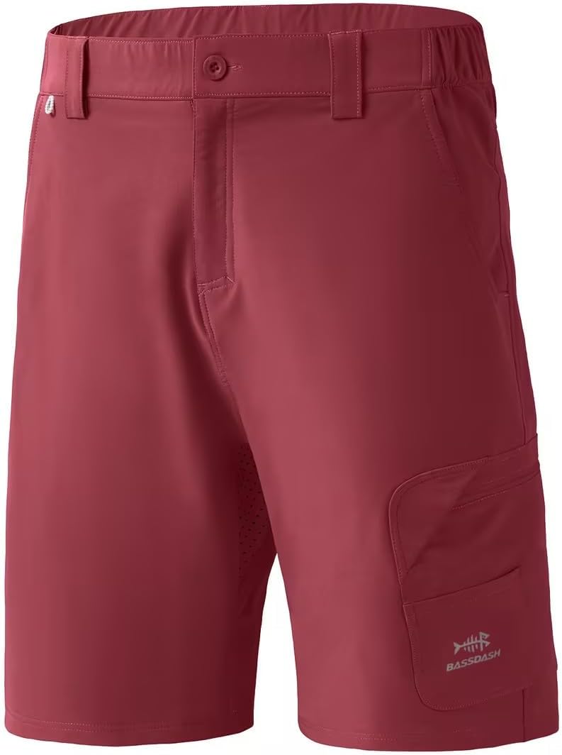 BASSDASH 10.5 Mens Fishing Cargo Shorts Quick Dry UPF 50