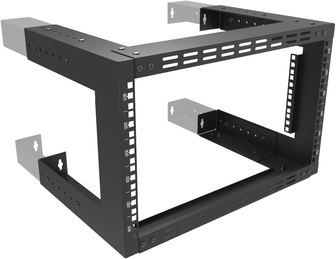 6U Wall Mount Rack for Networking Equipment - Adjustable Depth