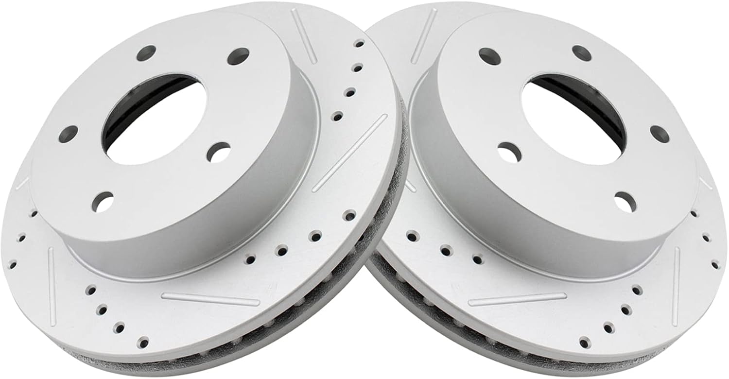 TRQ Front Performance Brake Rotors Set for Dodge Ram 1500