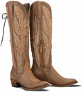 Over the Knee Cowboy Boots for Women - Adjustable Thigh High Cowgirl