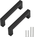 Cabinet Pulls Matte Black 3-3/4 in Hole Centers - 40 Pack
