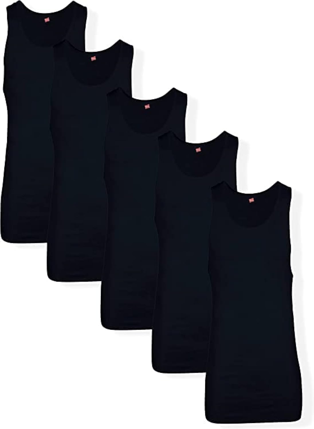 Hanes Mens Tall 100% Cotton Ribbed Tank Undershirts