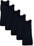 Hanes Mens Tall 100% Cotton Ribbed Tank Undershirts Multipack
