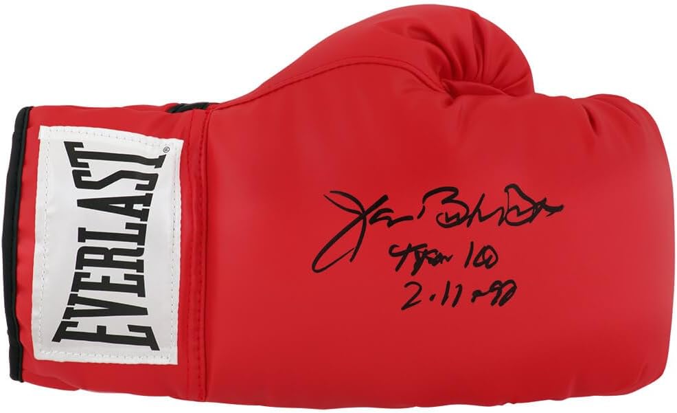 James Buster Douglas Signed Red Boxing Glove with Authenticity