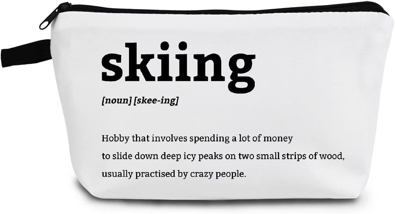Skiing Definition Makeup Bag - Fun Ski Gift for Women