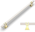 Amerdeco 10 Pack Brushed Nickel and Gold Cabinet Handles for Style