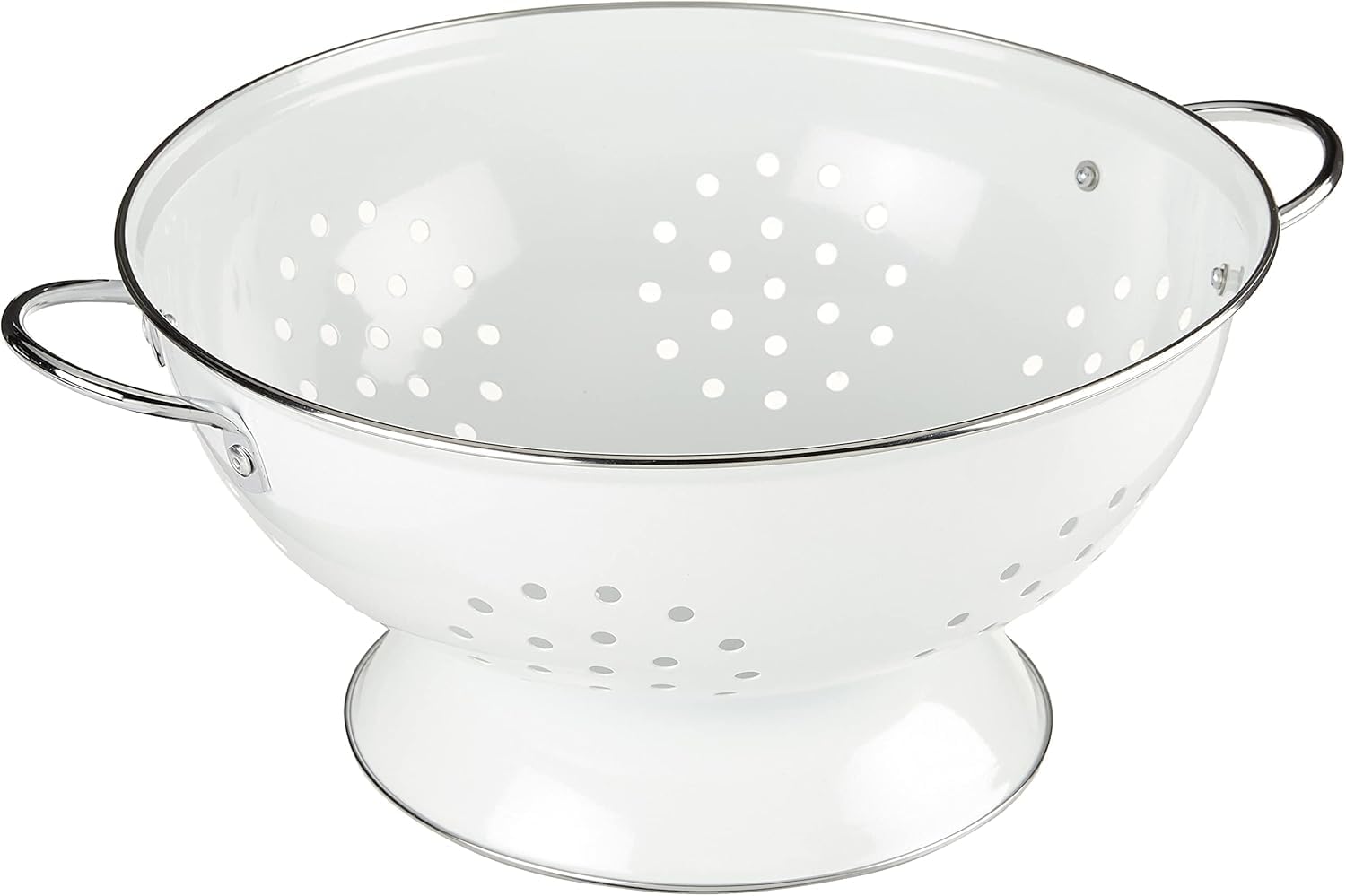 Calypso Basics 3 Quart Enameled Colander for Kitchen Prep