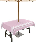 Outdoor Tablecloth with Umbrella Hole 52 x 70 in - Farmhouse Stripe