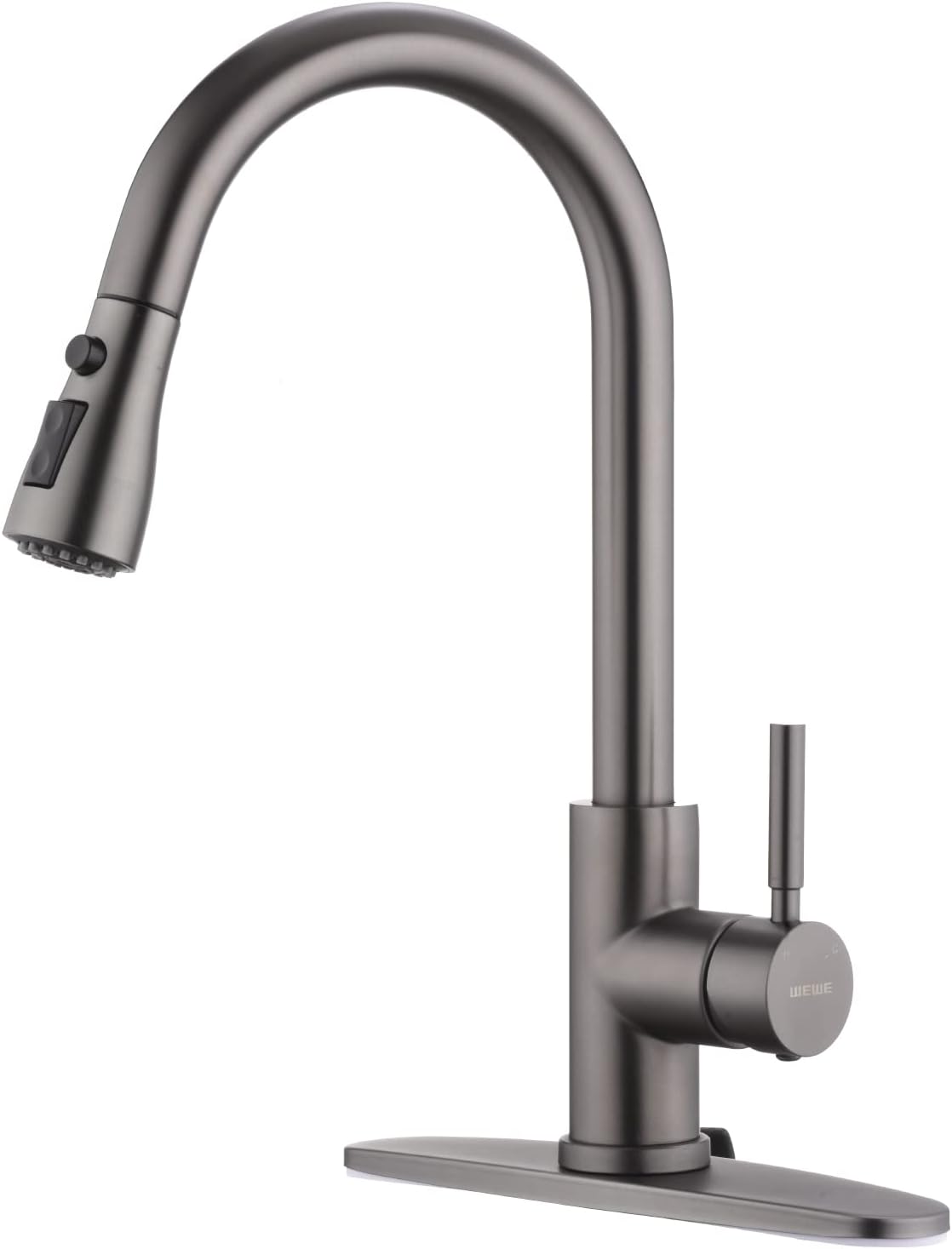 Black Stainless Kitchen Faucet with Pull Down Sprayer for RV