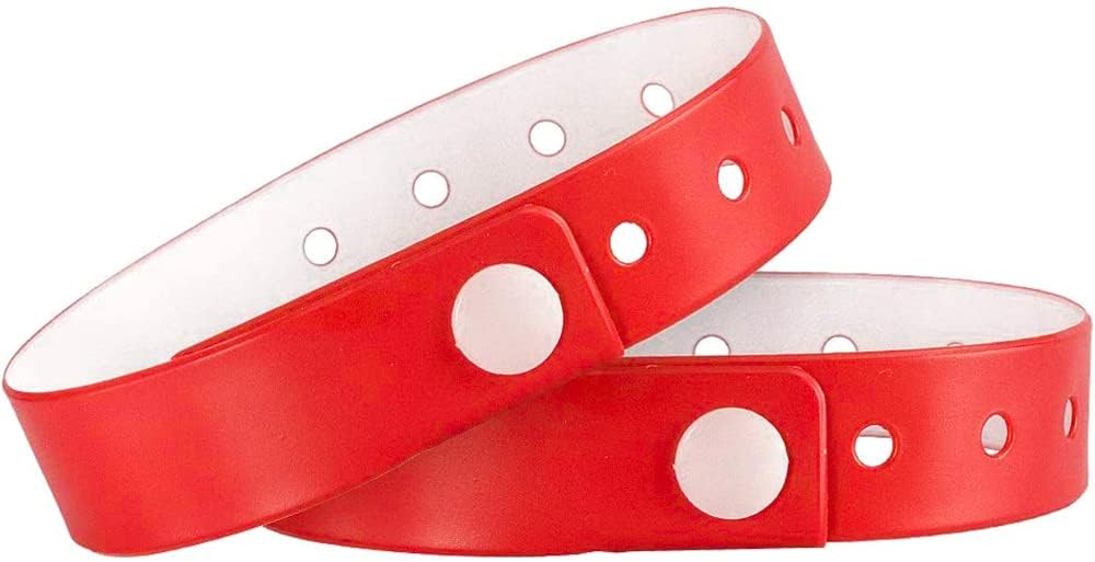 Ouchan Plastic Wristbands Red - Perfect for Events and Parties