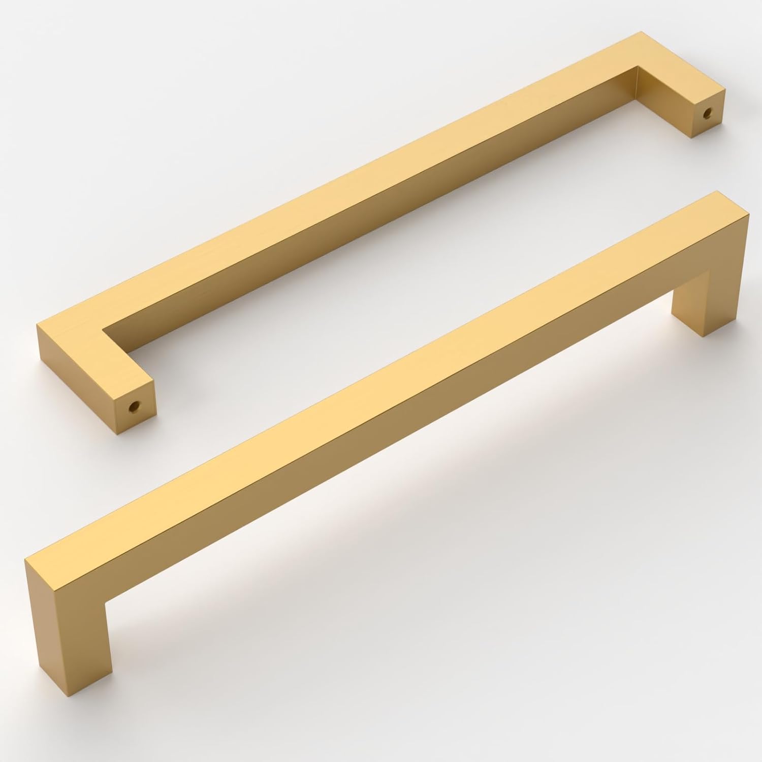 Amerdeco 10 Pack Brushed Gold Cabinet Pulls for Kitchen Use