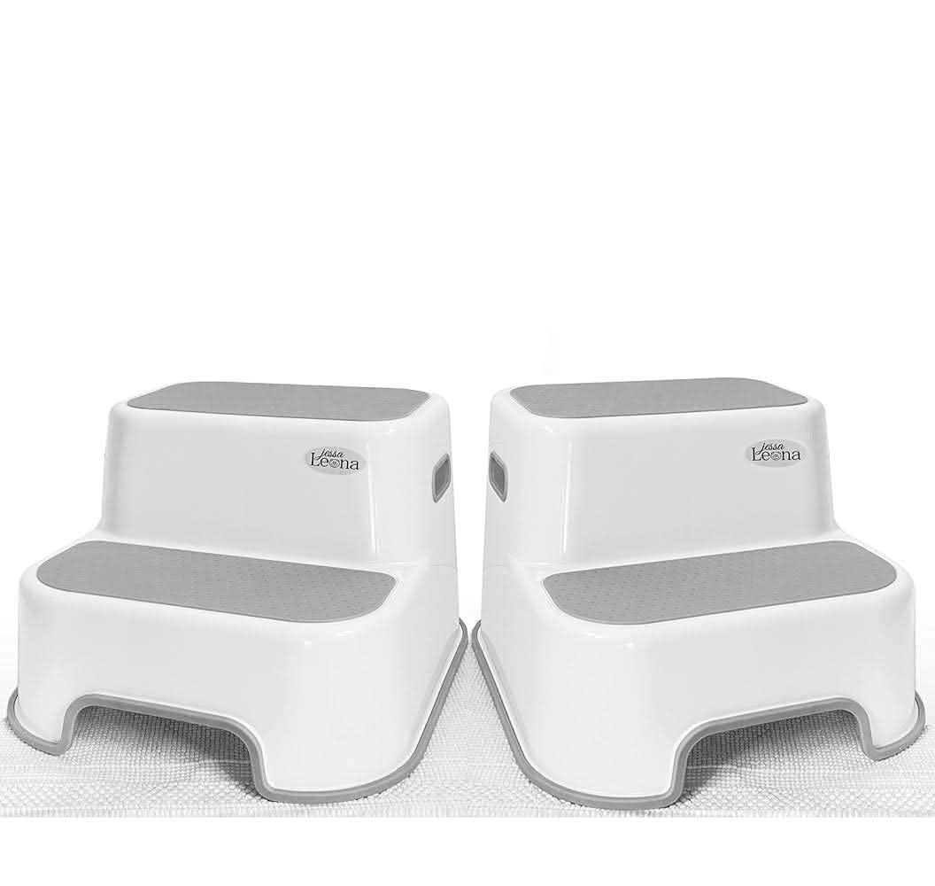 Wider Dual Height 2 Step Stool for Kids - Safe and Sturdy