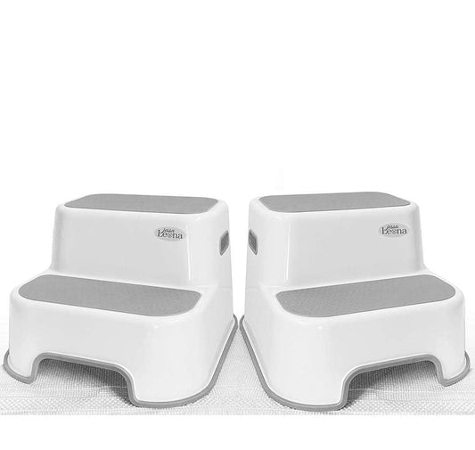 Wider Dual Height 2 Step Stool for Kids - Safe and Sturdy