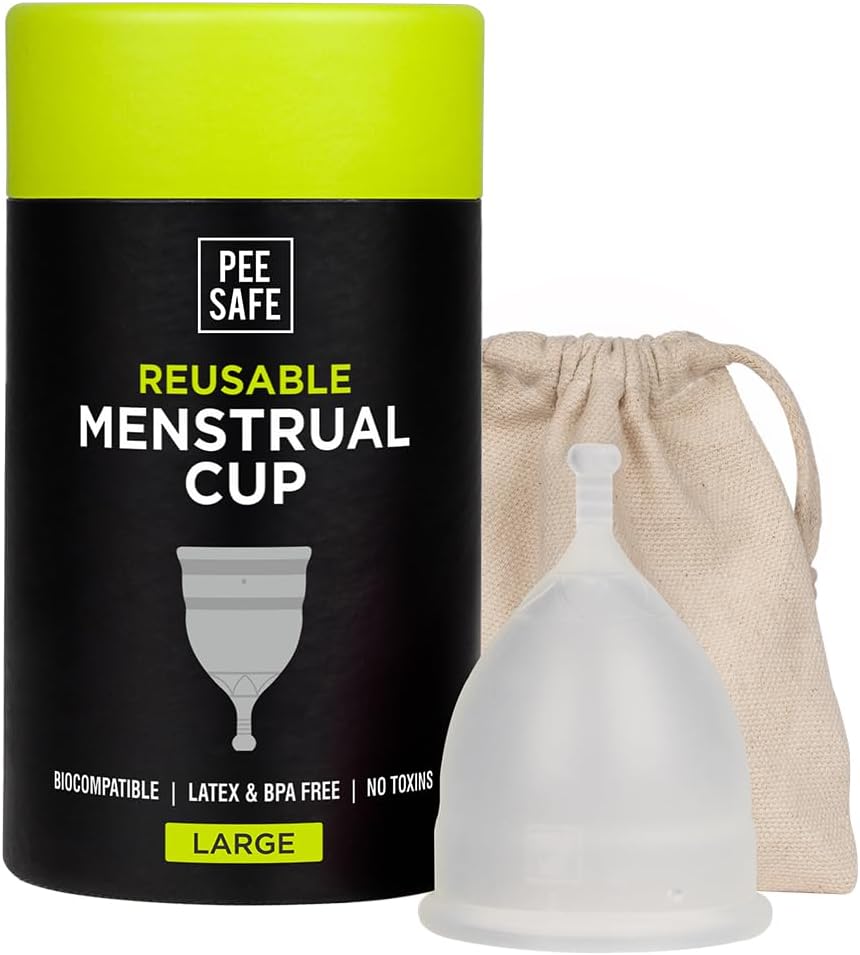 PEESAFE Large Menstrual Cup | Leak-Proof | Medical Grade Silicone