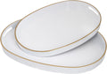 MAONAME Oval Decorative Trays with Handles for Home Decor