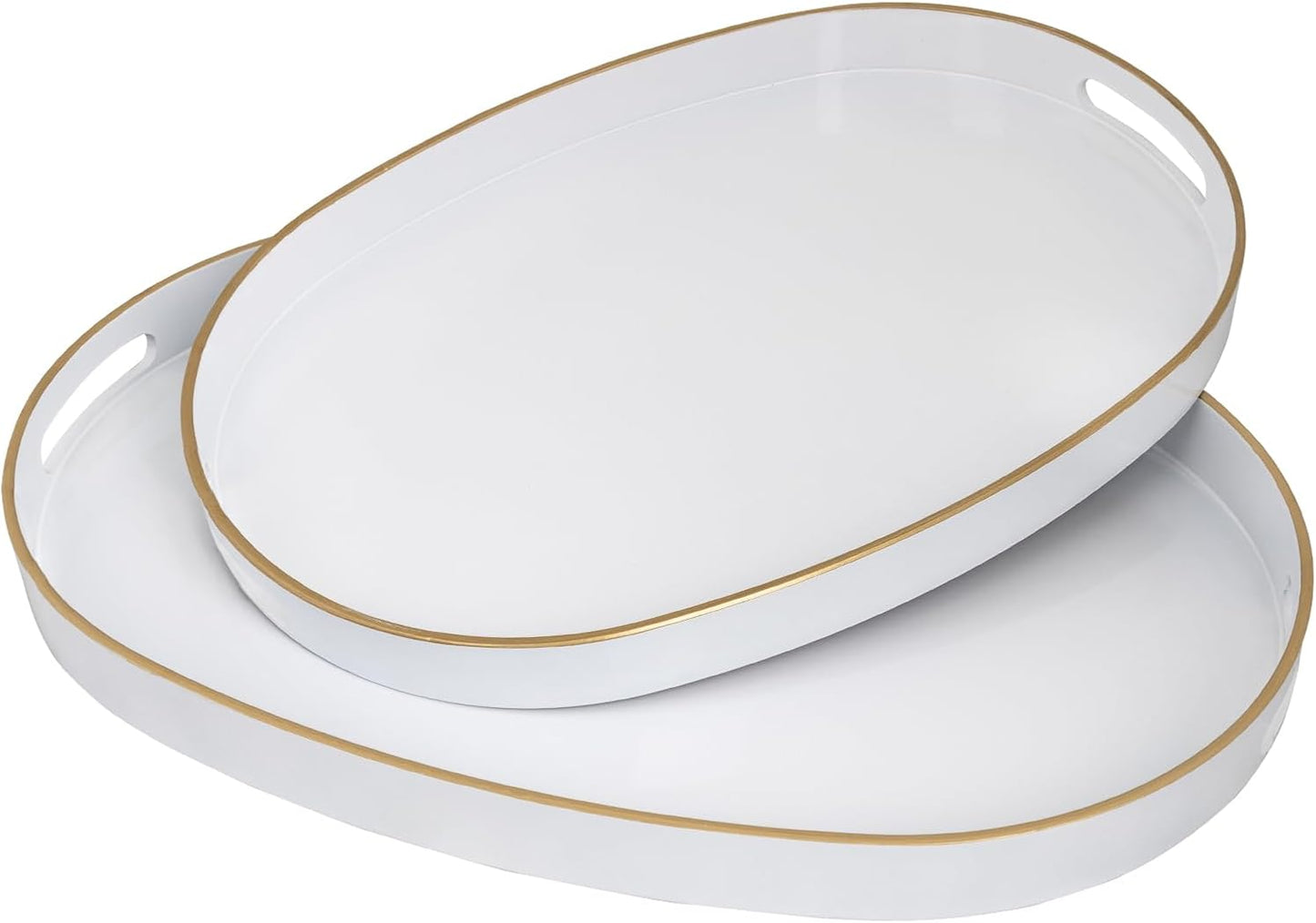 MAONAME Oval Decorative Trays with Handles for Home Decor