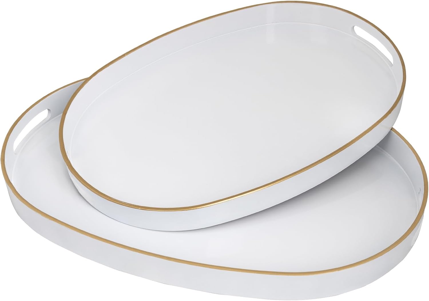 MAONAME Oval Decorative Trays with Handles for Home Decor