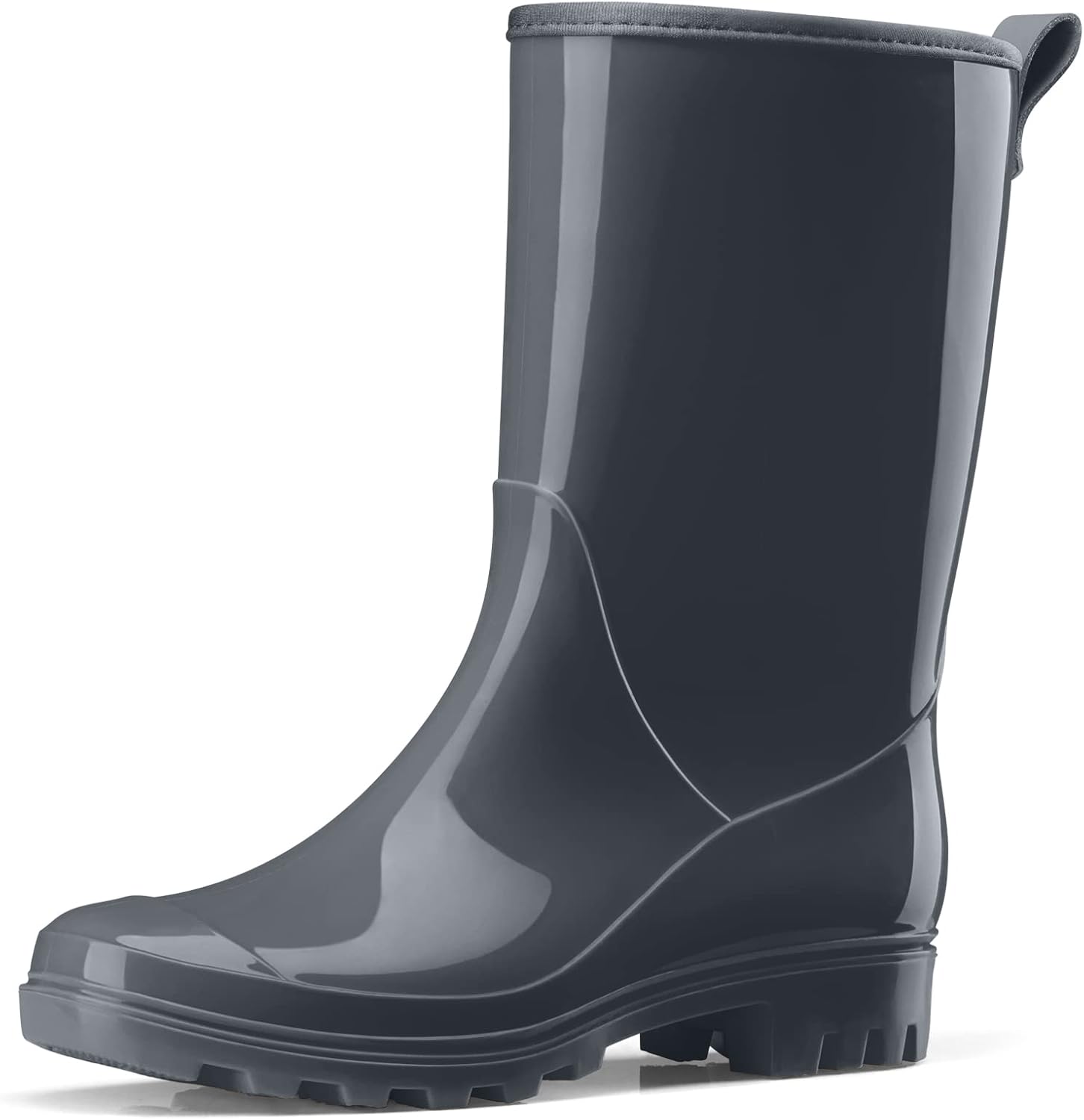 HISEA Women's Mid Calf Rain Boots - Stylish Waterproof Garden Shoes