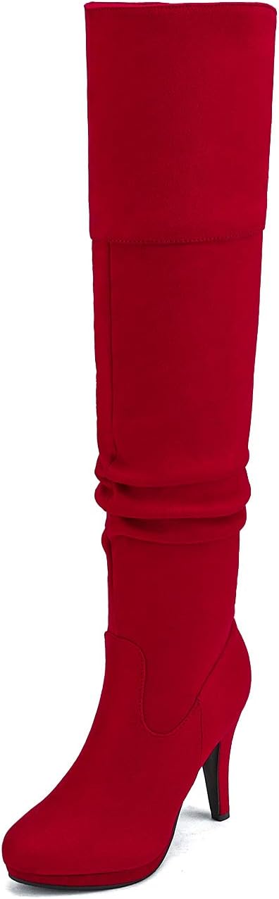 DREAM PAIRS Women's High Heel Chunky Thigh High Boots Review